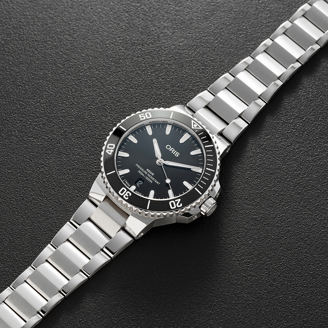 ORIS  Мужские швейцарские часы с автоматическим механизмом, стальной браслет, 41,5 мм